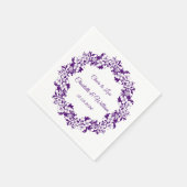 Elegantes florales Hochzeitsdesign Serviette (Ecke)