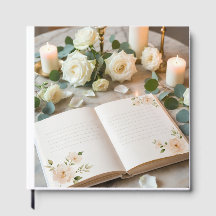Elegantes florales Hochzeitsgästebuch