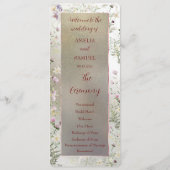 Elegantes florales Hochzeitsprogramm Herbst Programm (Vorderseite)