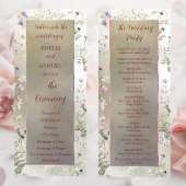 Elegantes florales Hochzeitsprogramm Herbst Programm