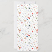 Elegantes florales Hochzeitsprogramm Karte (Rückseite)