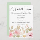 Elegantes florales Hochzeitsstil Personalisiertes Einladung (Vorne/Hinten)