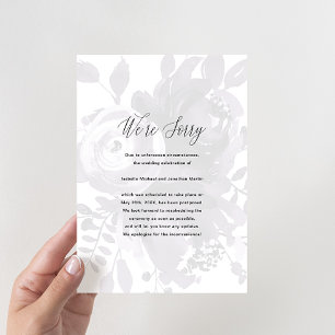 Elegantes florales Hochzeitsstipendium - Foto Ankündigung