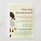 Elegantes florales Hochzeitungs-Set Einladung (Rückseite)