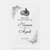 Elegantes florales islamisches arabisches Party Ma Acrylschild (Vorderseite)