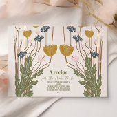 Elegantes florales Jugendstil-Brautparty Begleitkarte