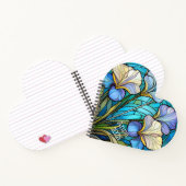 Elegantes, florales Jugendstil - Glass Herz Notizblock (Innenseite)