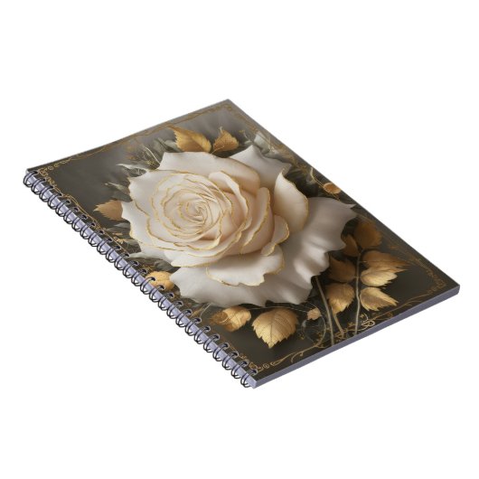 Elegantes florales Kunstdesign  Notizblock (Rechte Seite)