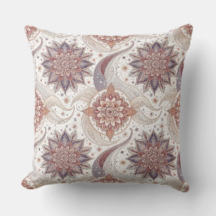 Elegantes florales Mandala-Spiritualdesign-Muster Kissen
