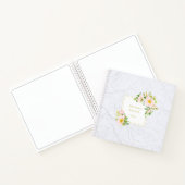Elegantes, florales Marmor Chic Pastel Square Note Notizblock (Innenseite)