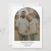 Elegantes, florales Minimalistisches Foto Save the Date (Rückseite)