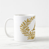 Elegantes florales Monogramm - Benutzerdefinierter Kaffeetasse (Links)