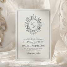 Elegantes florales Monogramm einfaches Vintage-Hoc