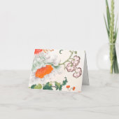 Elegantes florales Monogramm geklappt (Rückseite)