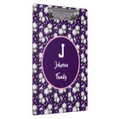 Elegantes florales Monogramm-Geschenkdesign Klemmbrett (Rechts)
