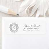 Elegantes florales Monogramm klassisches Rücksende (Insitu)
