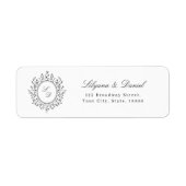 Elegantes florales Monogramm klassisches Rücksende (Vorne)