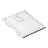 Elegantes florales Monogramm Notizblock (angewinkelt)