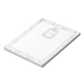 Elegantes florales Monogramm Notizblock (Rotiert)