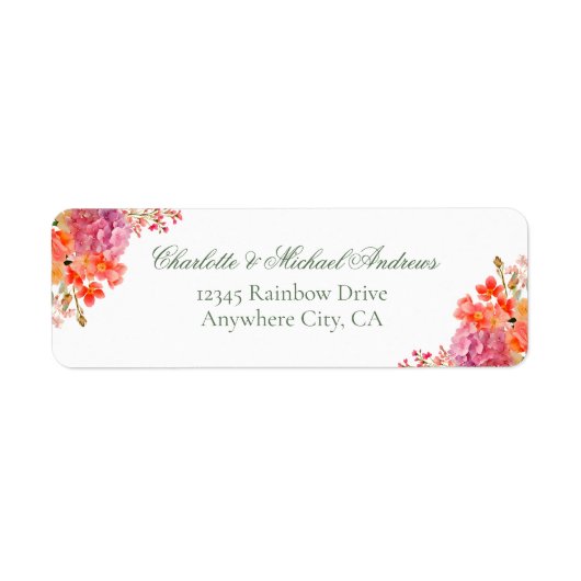 Elegantes florales Monogramm-Skript-Hochzeit (Vorne)