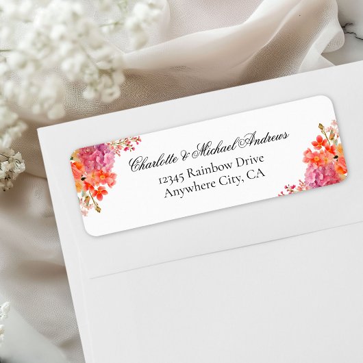 Elegantes florales Monogramm-Skript-Hochzeit