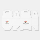 Elegantes florales Monogramm-Skript-Hochzeit Geschenkschachtel (Ungeklappt)