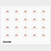Elegantes florales Monogramm-Skript Hochzeit Runder Aufkleber (Blatt)