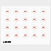 Elegantes florales Monogramm-Skript-Hochzeit Runder Aufkleber (Blatt)
