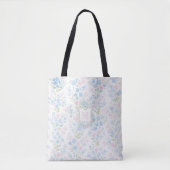 Elegantes florales Monogramm Tasche (Vorderseite)