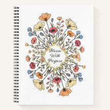 Elegantes florales Motivationsnotizbuch