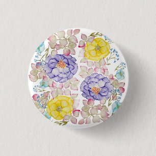 Elegantes, florales Muster Button