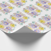 Elegantes, florales Muster Geschenkpapier (Ecke)