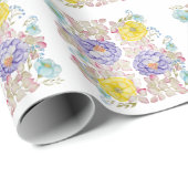 Elegantes, florales Muster Geschenkpapier (Rolleneckpunkt)