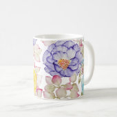 Elegantes, florales Muster Kaffeetasse (VorderseiteRechts)