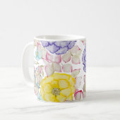 Elegantes, florales Muster Kaffeetasse (Vorderseite Links)