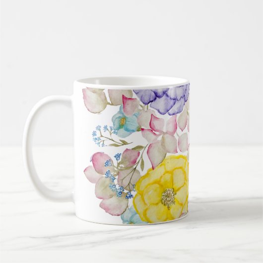 Elegantes, florales Muster Kaffeetasse (Links)