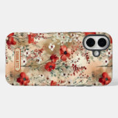 Elegantes, florales Muster Personalisiert Case-Mate iPhone Hülle (Rückseite (Horizontal))