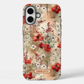 Elegantes, florales Muster Personalisiert Case-Mate iPhone Hülle (Rückseite)