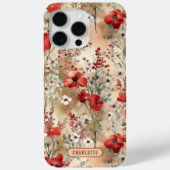 Elegantes, florales Muster Personalisiert Case-Mate iPhone Hülle (Rückseite)