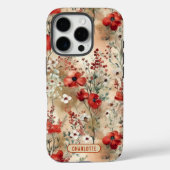 Elegantes, florales Muster Personalisiert Case-Mate iPhone Hülle (Rückseite)