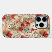 Elegantes, florales Muster Personalisiert Case-Mate iPhone Hülle (Rückseite (Horizontal))