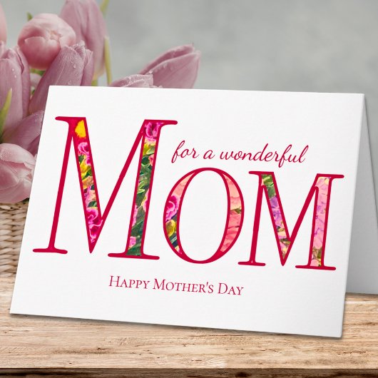 Elegantes florales MUTTER Frohen Muttertag Karte