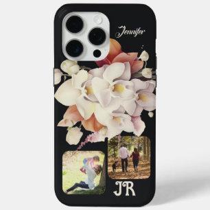 Elegantes florales Orchid-Calla Lily Foto/Name Case-Mate iPhone Hülle