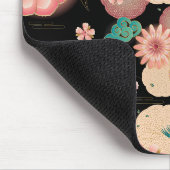 Elegantes florales Ornament Frühlings-Pfirsichgart Mousepad (Ecke)