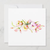 Elegantes, florales Pink-Brautparty Einladung (Rückseite)