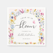 Elegantes, florales Pink-Brautparty Serviette (Vorderseite)