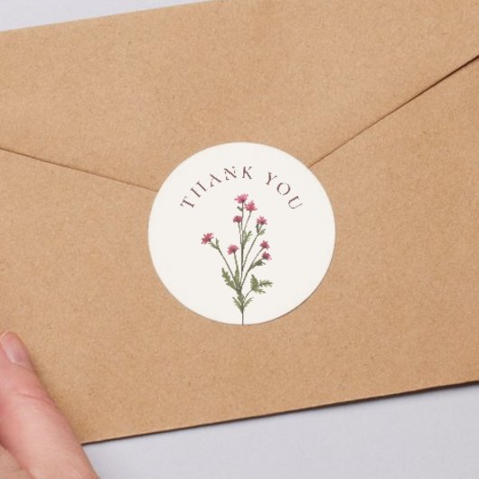 Elegantes florales Pink Green Brautparty Vielen Da Runder Aufkleber