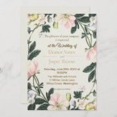 Elegantes florales romantisches Wraath Wedding Des Einladung (Vorne/Hinten)