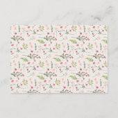 Elegantes, florales Rosa Brautparty Save the Date Begleitkarte (Rückseite)