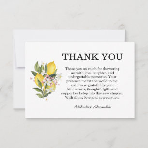 Elegantes Florales Rosa Pfingstrosen-Monogramm-Hoc Dankeskarte